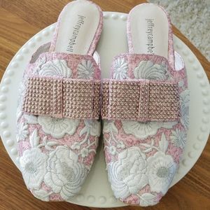 Jeffrey Campbell Pink/Silver Flats